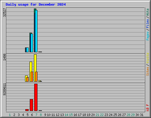 Daily usage for December 2024