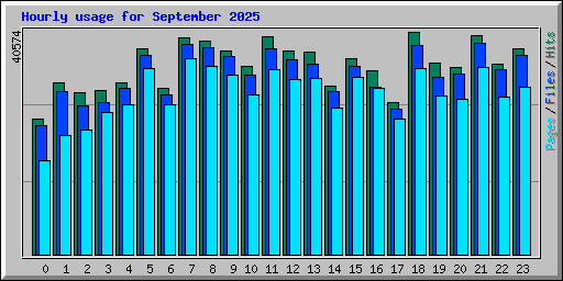 Hourly usage for September 2025